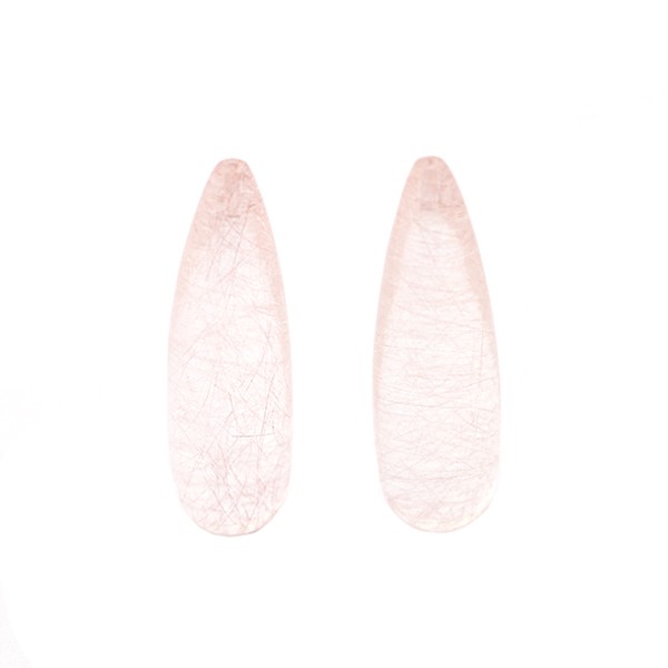 Rutilquarz, goldene Nadeln, Pampel, glatt, 41x13 mm