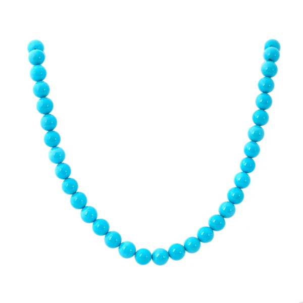 Turquoise (Arizona), strand, without matrix, bead, smooth, Ø 8 mm