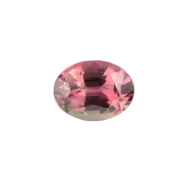 Turmalin, mehrfarbig, oval, facettiert, 14.7x9.7 mm