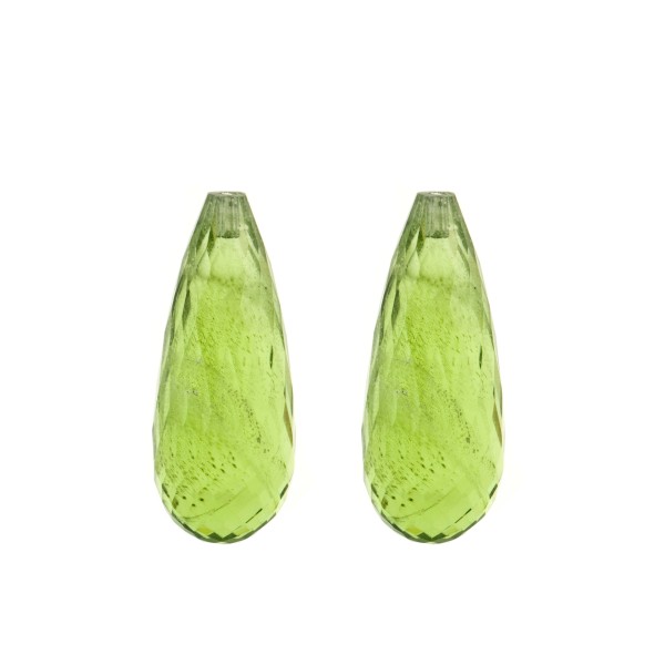 Peridot, grün, Pampel, facettiert, 26 x 11 mm