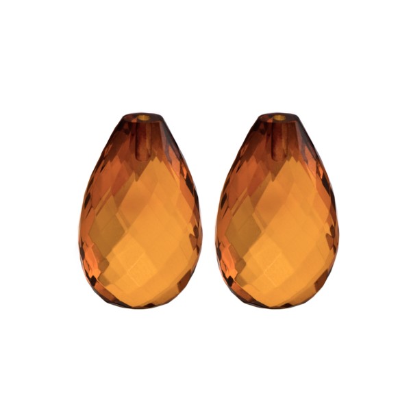 Bernstein (natur), cognacfarben, Pampel, facettiert, Harlekin, 22x 14x8.5mm