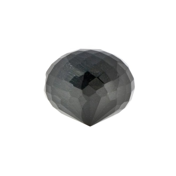 Falkenauge, dunkelblau, Pampel, glatt, Zwiebelform, 19x15mm
