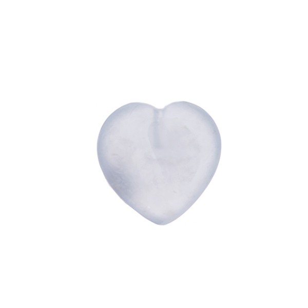 Chalcedon, blau, glatt, Linse, Herzform, 10x10 mm