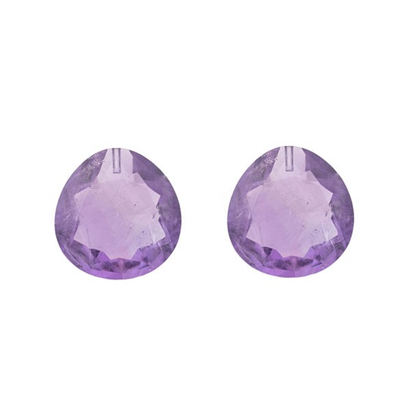 Amethyst (Africa), light violet, faceted, triangle, pear shape, 13.5x13x6 mm