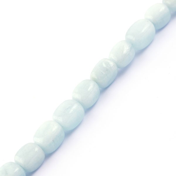 Aquamarine, strand, blue, milky, nuggets, smooth, 16x12 mm