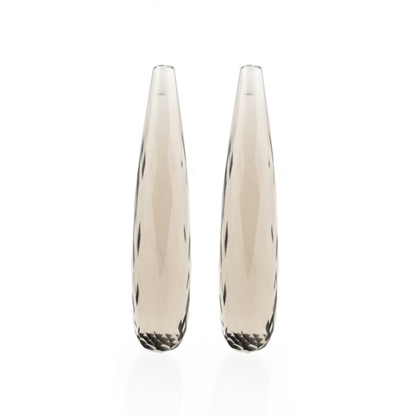 Rauchquarz, mittelbraun, Pampel, facettiert, 35x8 mm