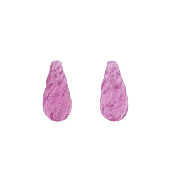 Turmalin, pink, Pampel, gerieft, 20x9 mm