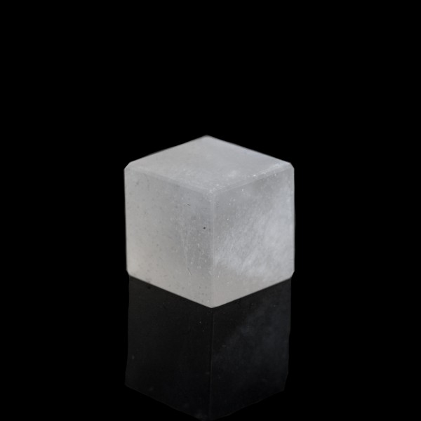 Moonstone, white, cube, smooth, 12x12mm