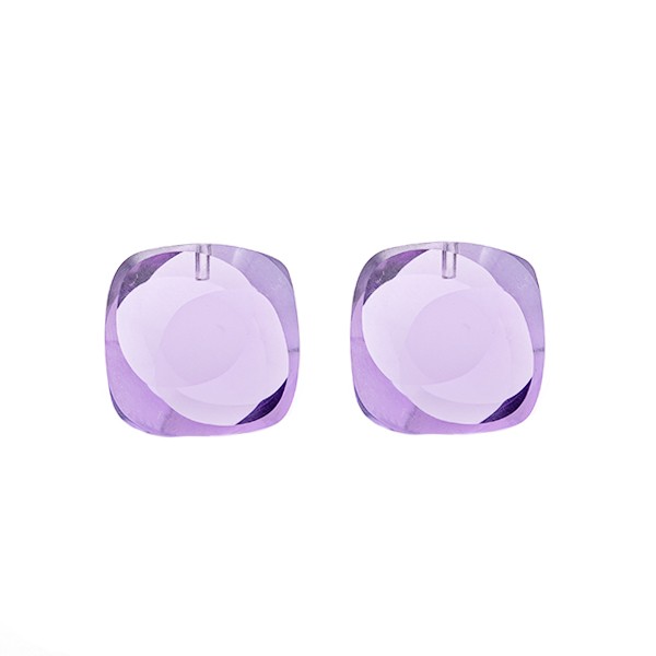Amethyst, lavender, briolette, wave-cut, antique shape, 12x12 mm