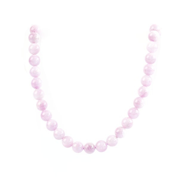 Kunzit, Strang, rosa, Kugel, glatt, Ø 12 mm