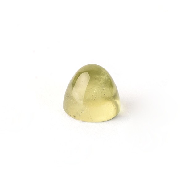 Beryl, green, milky, cone, smooth, round, 8mm