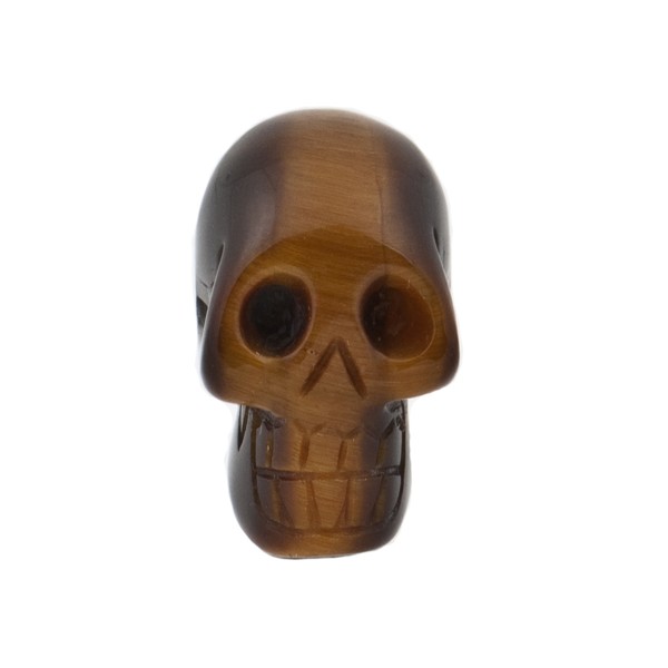 Tigerauge, braun, Totenkopf, glatt, 19 x 13 mm