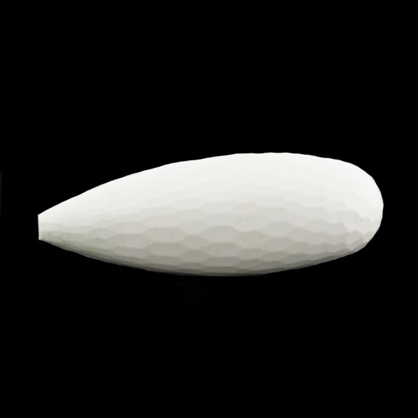 Cacholong, weiß, Pampel, facettiert, Harlekin, 40x18mm