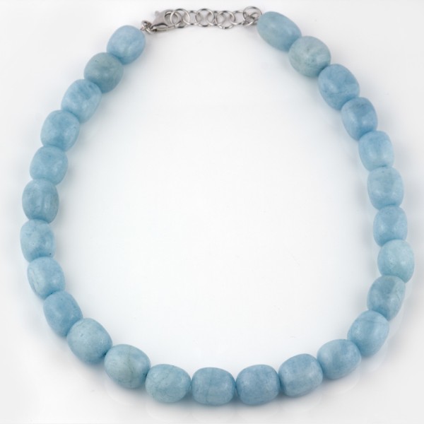 Aquamarin, Collier, Nuggets, glatt, ca. 16x12mm (Qualität AAA)