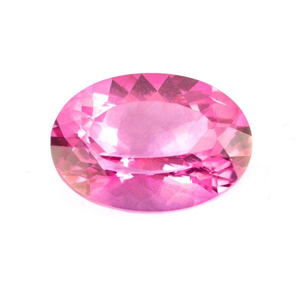 Topas, pink, facettiert, oval, 18x13mm