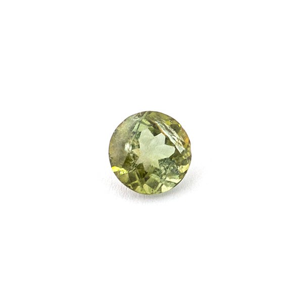 Tourmaline, green, faceted, round, 7 mm