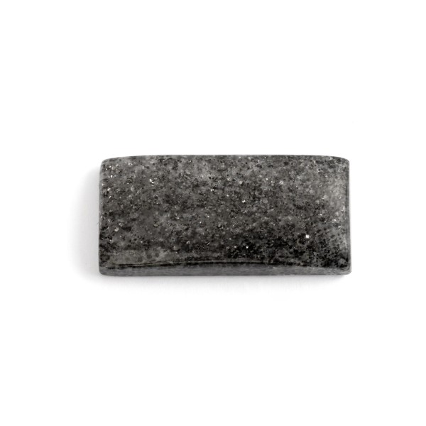 Sonnenstein, grau, Cabochon, Rechteck, 27x13mm