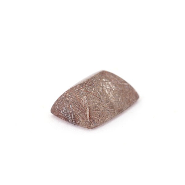 Rutilquarz, braun, rot, Cabochon, spitzantik, 18x13 mm