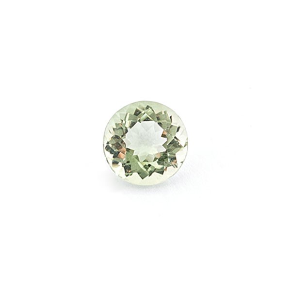 Tourmaline, light green, faceted, round, 8 mm