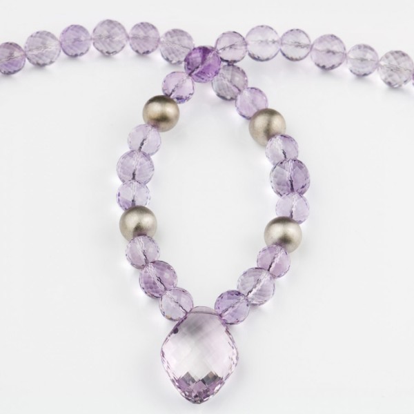 Collier, Amethyst, Länge ca. 47cm
