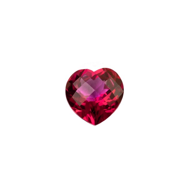 Topas, pink, Briolett, facettiert, Herzform, 8x8mm