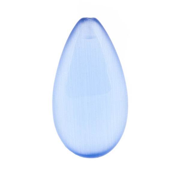 Zirkonia (CZ), Katzenauge, blau, Linse, Birnenform, 24x15mm
