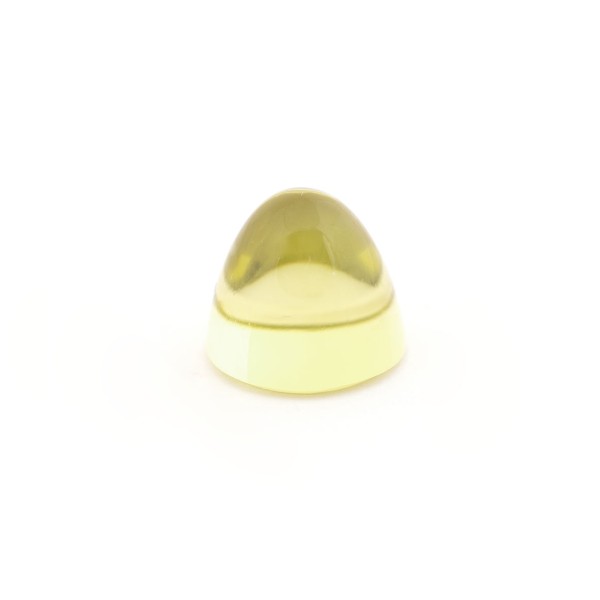 Lemon quartz, lemon, cone, smooth, round, 11 mm