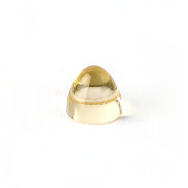 Beryl, yellow, cone, smooth, round, 8mm