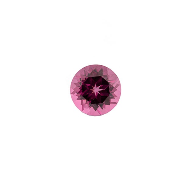 Rhodolite, red, faceted, round, 7 mm