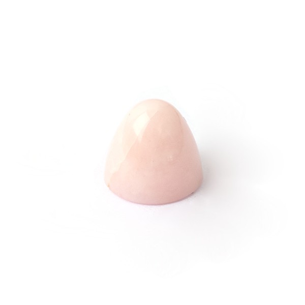 Pink opal, pink, cone, smooth, round, 11 mm