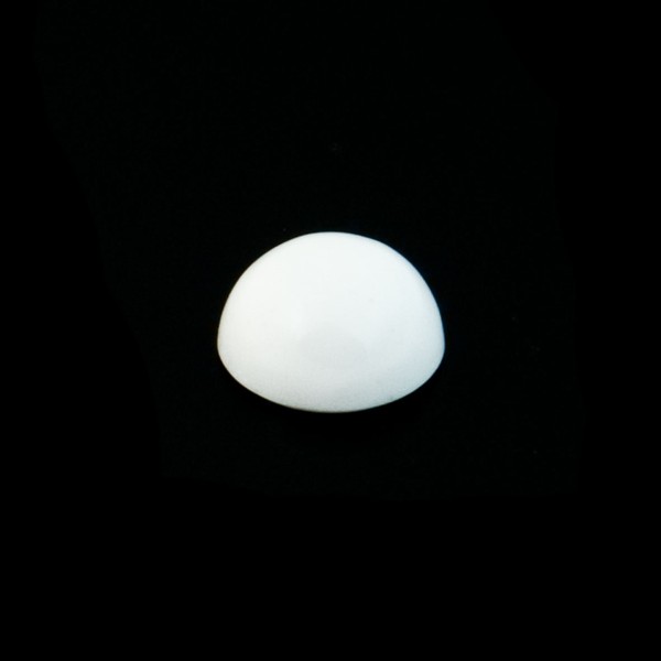 Cacholong, weiß, Cabochon, rund, 8mm