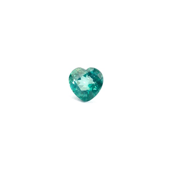 Topas, blau-grün, Briolett, facettiert, Herzform, 5x5mm