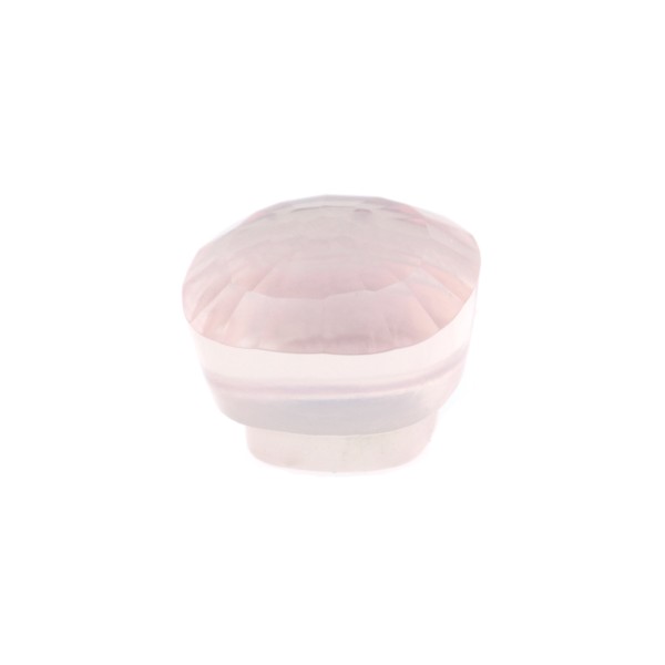 Rosaquarz A, Knopf, facettiert, antik, 11x11mm