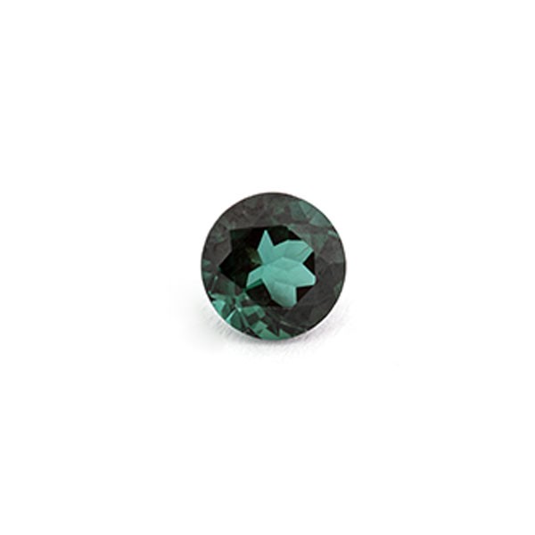 Tourmaline, blue, faceted, round, 7 mm