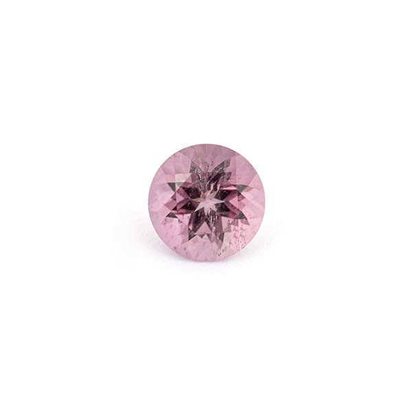 Turmalin, pink, facettiert, rund, 7.5 mm