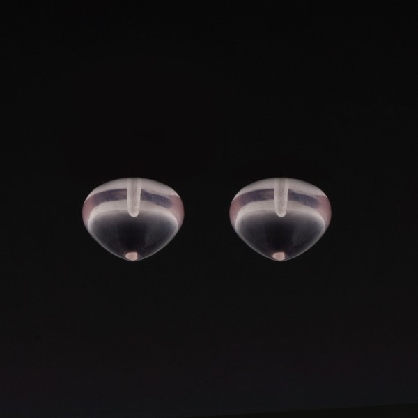 Rosaquarz, rosa, Pampel, glatt, Zwiebelform, 13x11mm