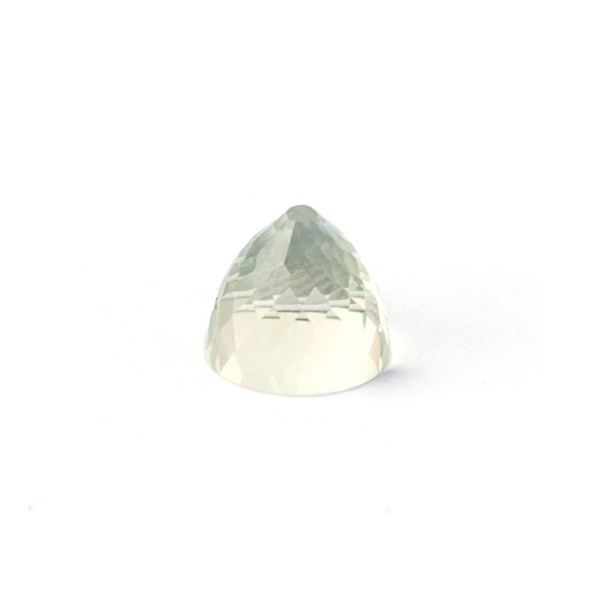Prasiolith (Amethyst grün), grün, Kegel, facettiert, rund, 8mm