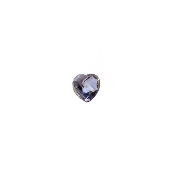 Topas, tansanitblau, facettiert, Herzform, 8x8 mm