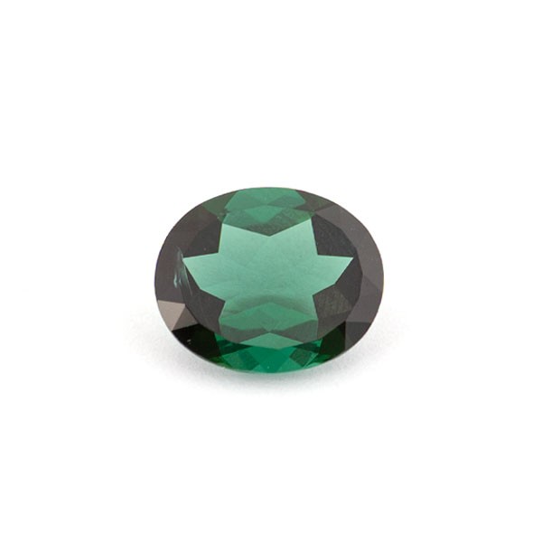 Tourmaline, blue-green, faceted, oval, 11x9 mm