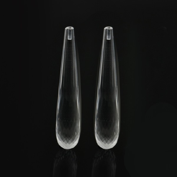 Bergkristall, transparent, farblos, Pampel, facettiert, 35x8 mm