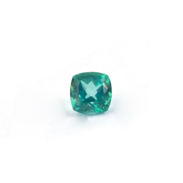Topas, blau-grün, facettiert, antik, 5x5mm