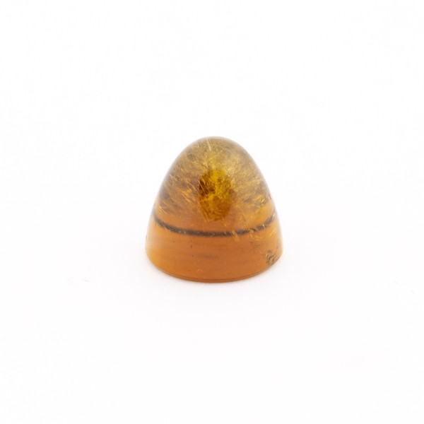 Tourmaline, yellow, cone, smooth, round, 11 mm