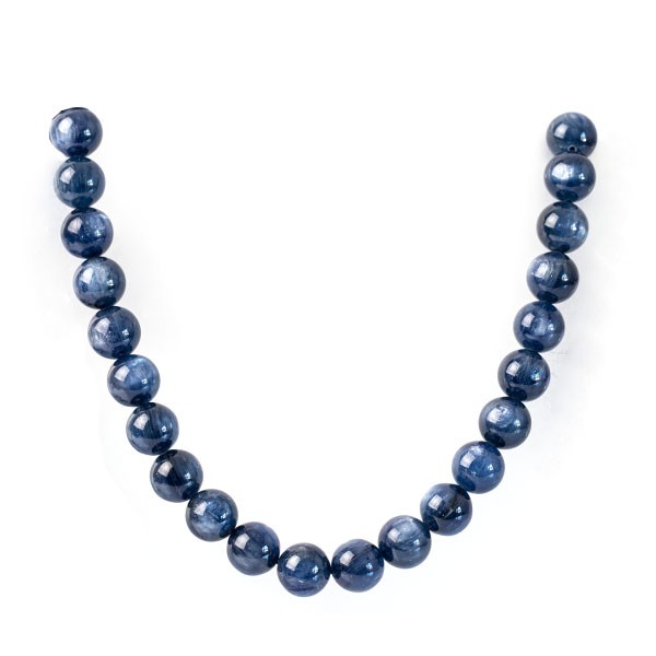 Kyanit, Strang, blau, Kugel, glatt, Ø 12 mm