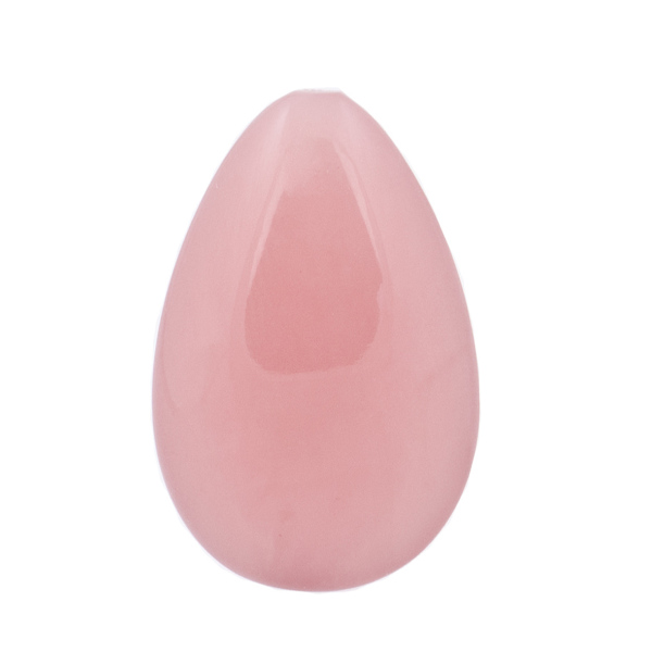 Guava Quarz, rosa, Linse, glatt, Birnenform, 25 x 18 mm