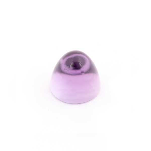 Amethyst, light lavender, cone, smooth, round, 11 mm