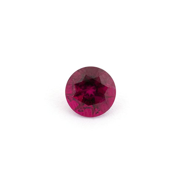 Tourmaline, dark red, faceted, round, 6 mm