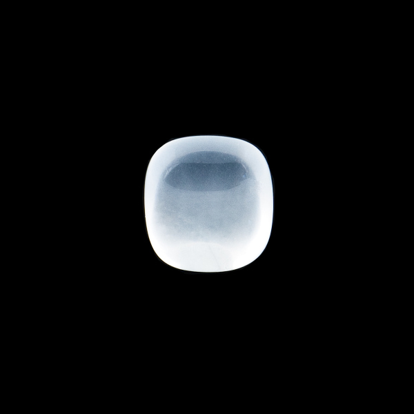 Milky quartz, white, lentil cut, antique shape, 8 x 8 mm
