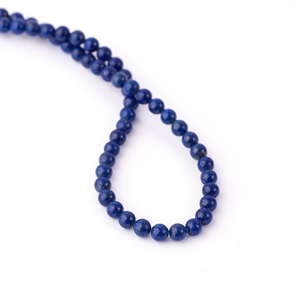 KK888_Lapis, Strang, blau, Kugel, glatt_Ø 6 mm