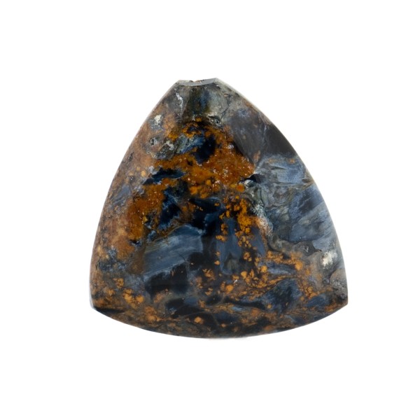 Pietersit, grau/blau/braun, Trillion, Linse, glatt, 19x19mm