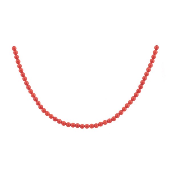 Coral, strand, sardegna, Mediterranean, bead, smooth, Ø 3.5 mm